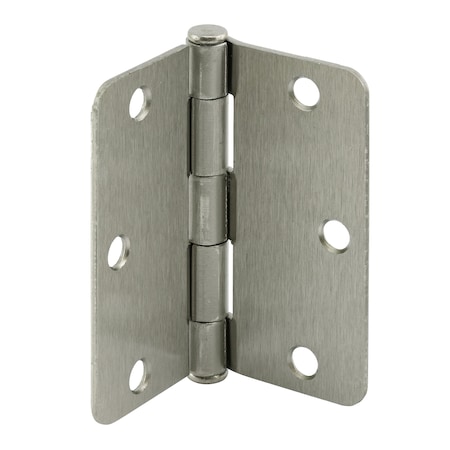 Prime-Line Door Hinge Residential Smooth Pivot, 3-1/2 in. with 1/4 in. Corners, Satin Nickel 12 Pack U 11505512